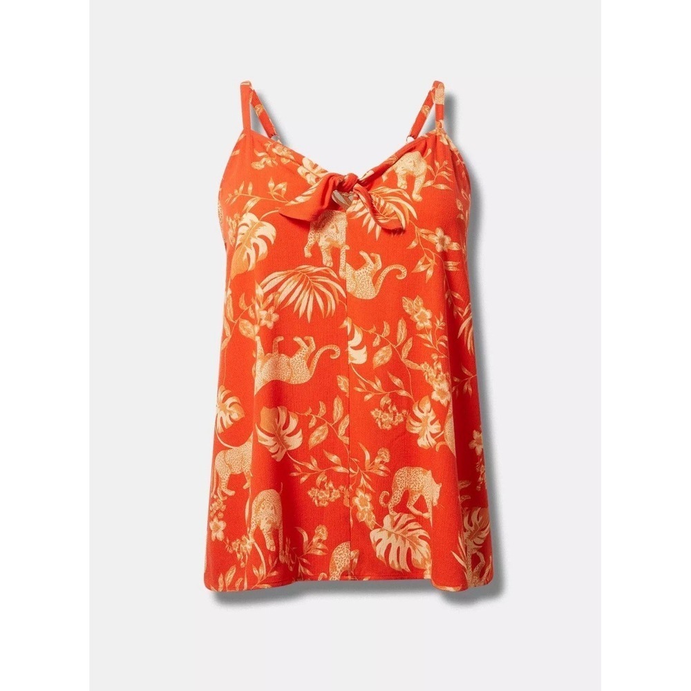 Torrid Roaring Leopards Cami Top Womens 2X Fun Colorful Orange New With Tags